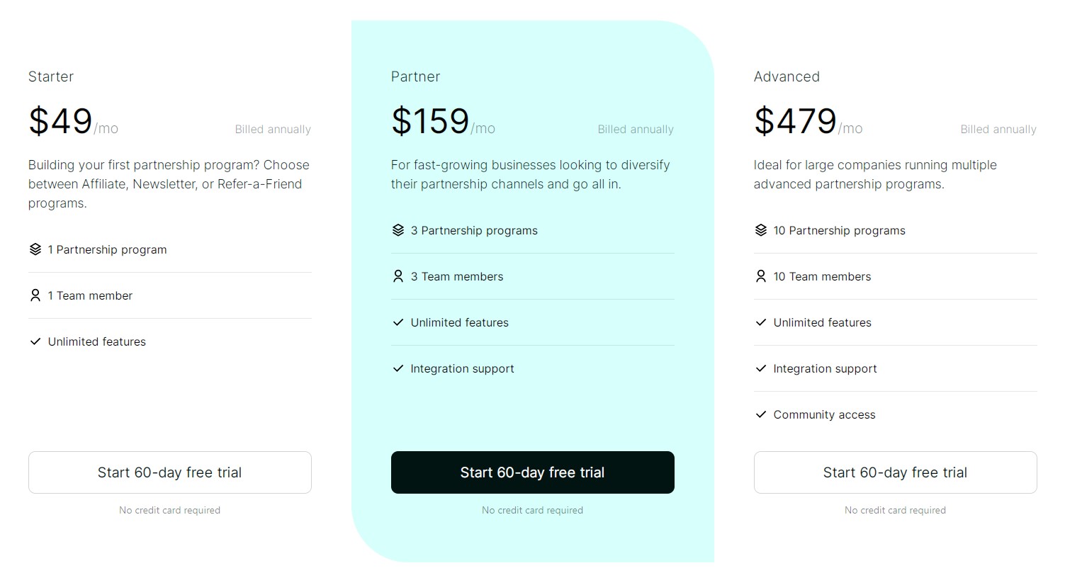 Partnero Pricing Plans