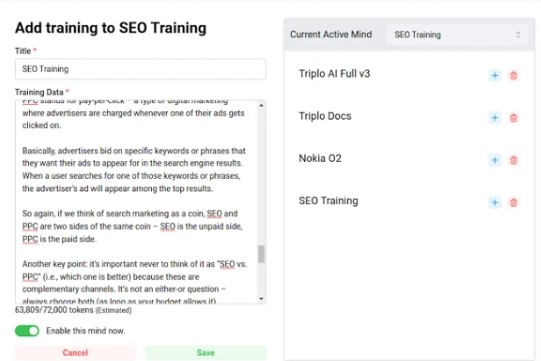 Triplo AI Lifetime deal Add Training To SEO Training